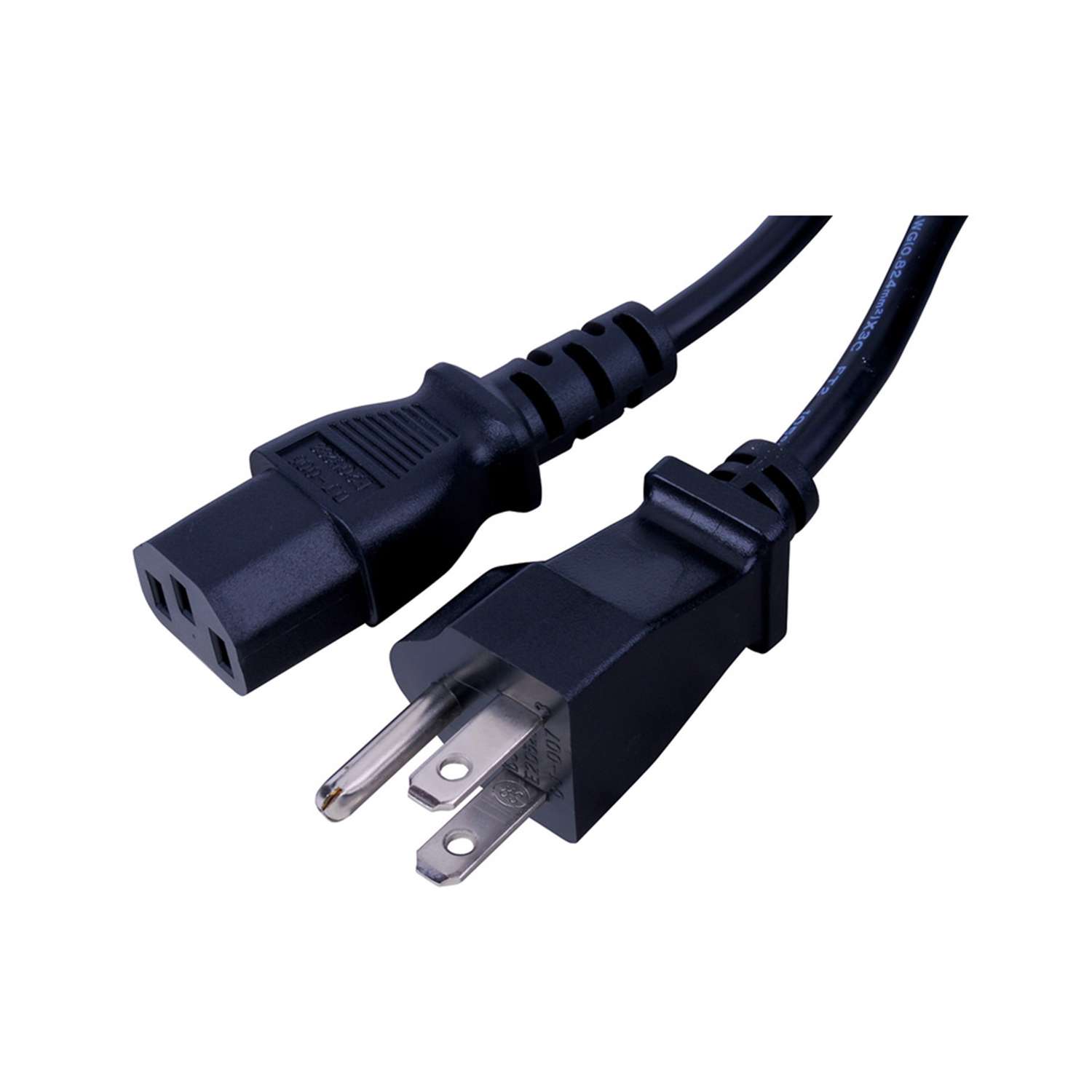 6Ft Cord 2 Prong Power Cable 2 Slot Wall Cable Replacement Printer Power Cable 18 AWG AIR SIX UL Listed 